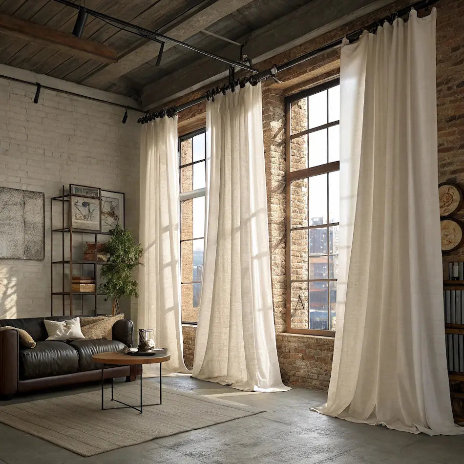 Beige Linen Curtains