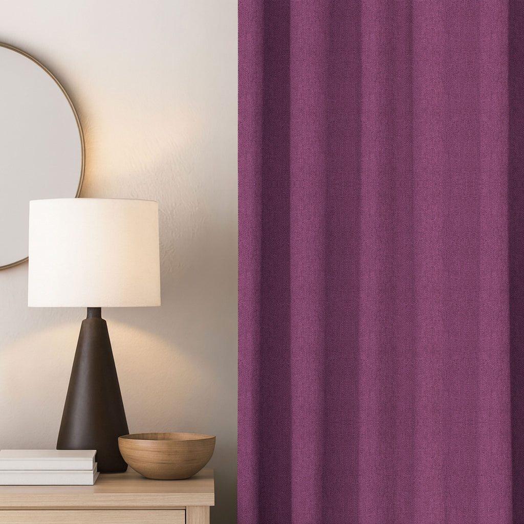 Wine Berry Linen Curtains