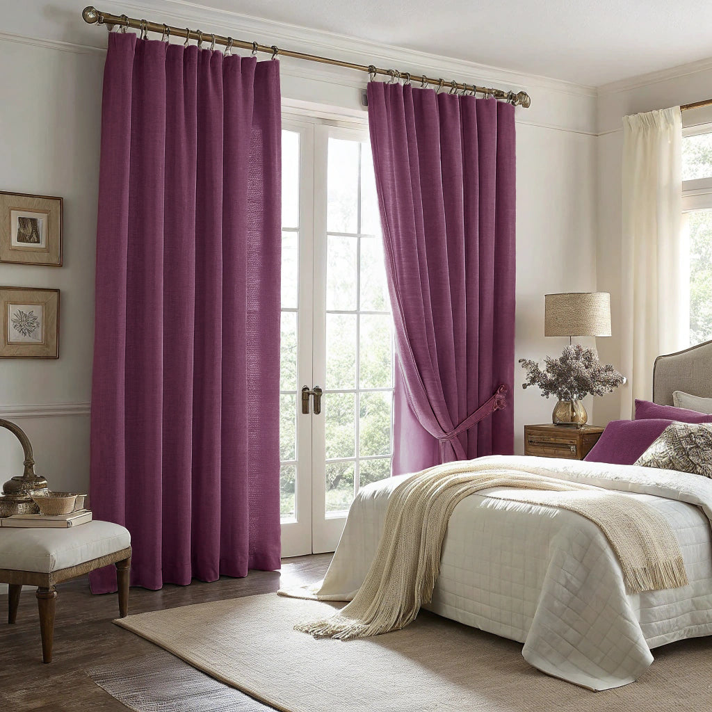 Tuscan Red Linen Curtains