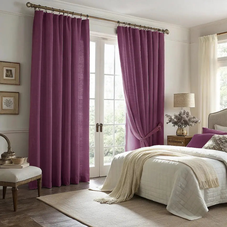 Tuscan Red Linen Curtains