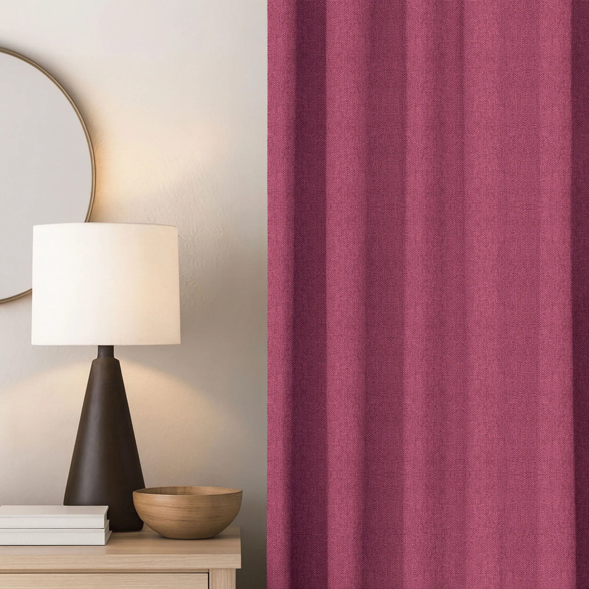 Pink Linen Curtains
