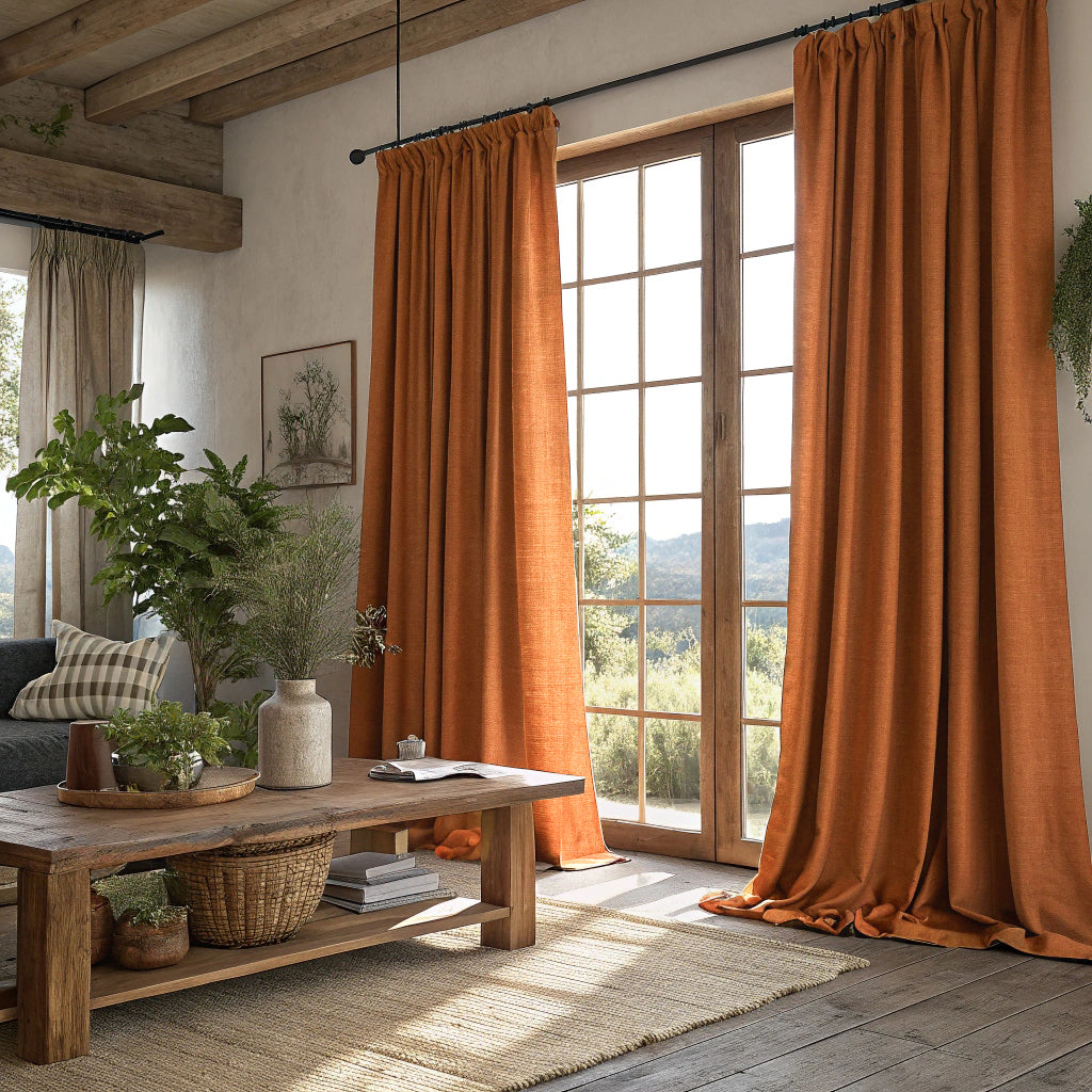 Cinnamon Linen Curtains