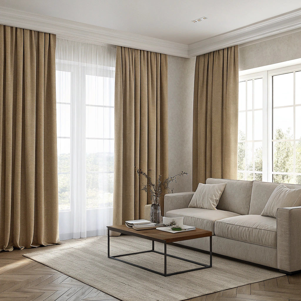 Pale Oyster Linen Curtains