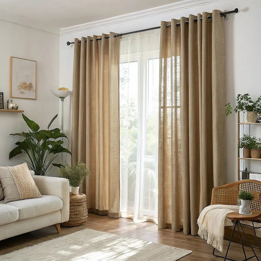 Pale Oyster Linen Curtains