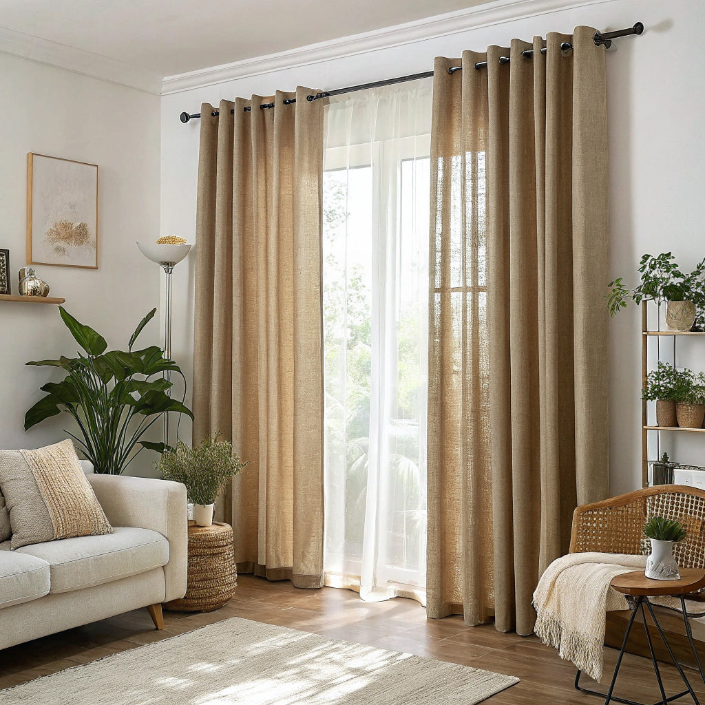 Pale Oyster Linen Curtains