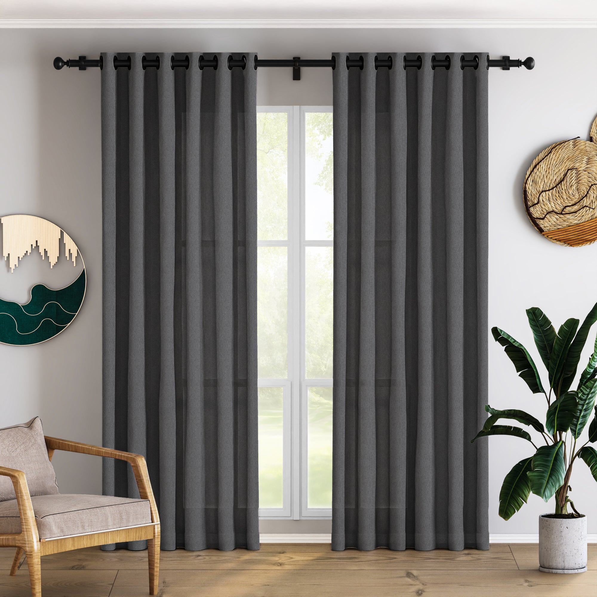 Cool Gray Linen Curtains