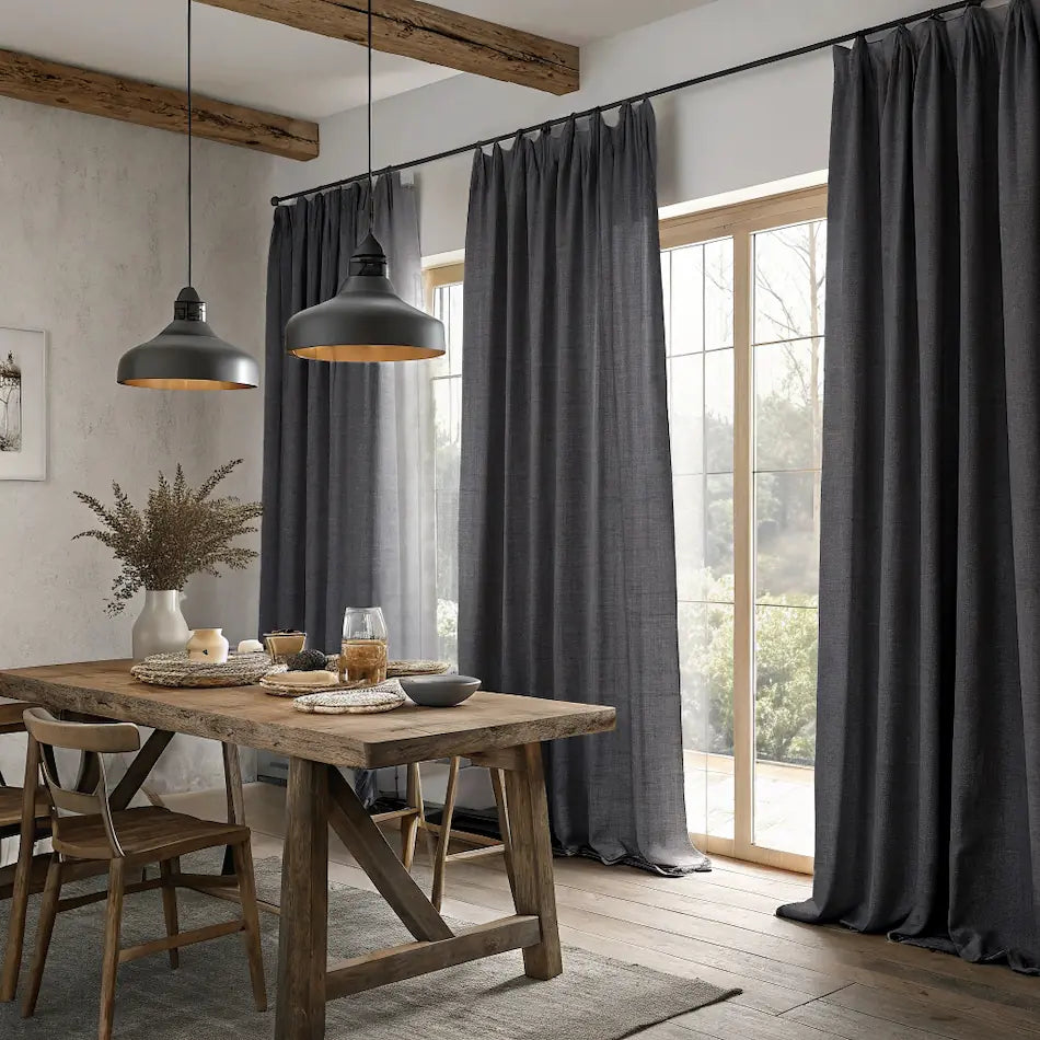 Cool Gray Linen Curtains