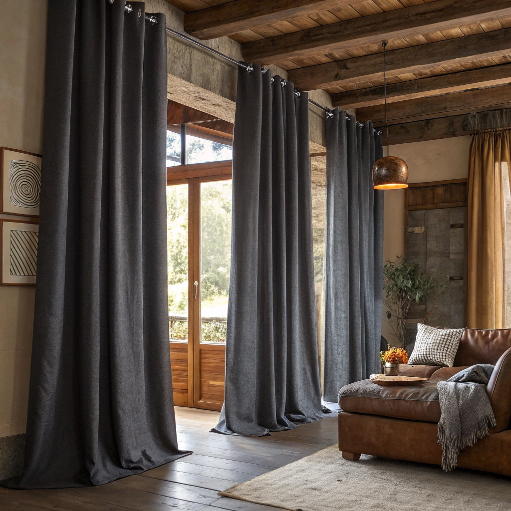 Cool Gray Linen Curtains