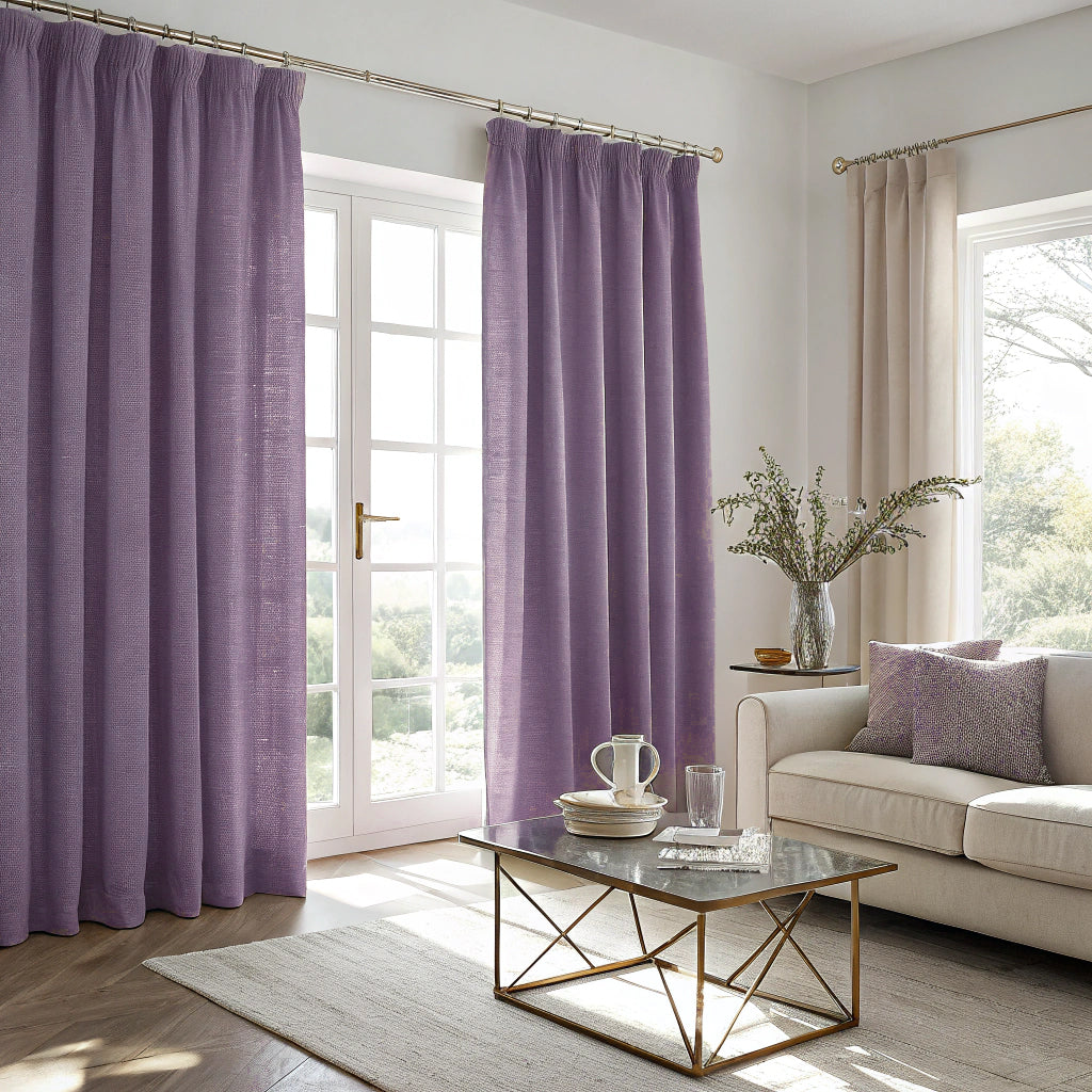 Pastel Purple Linen Curtains