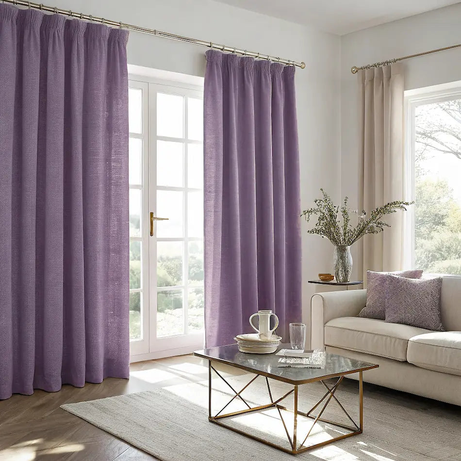 Pastel Purple Linen Curtains