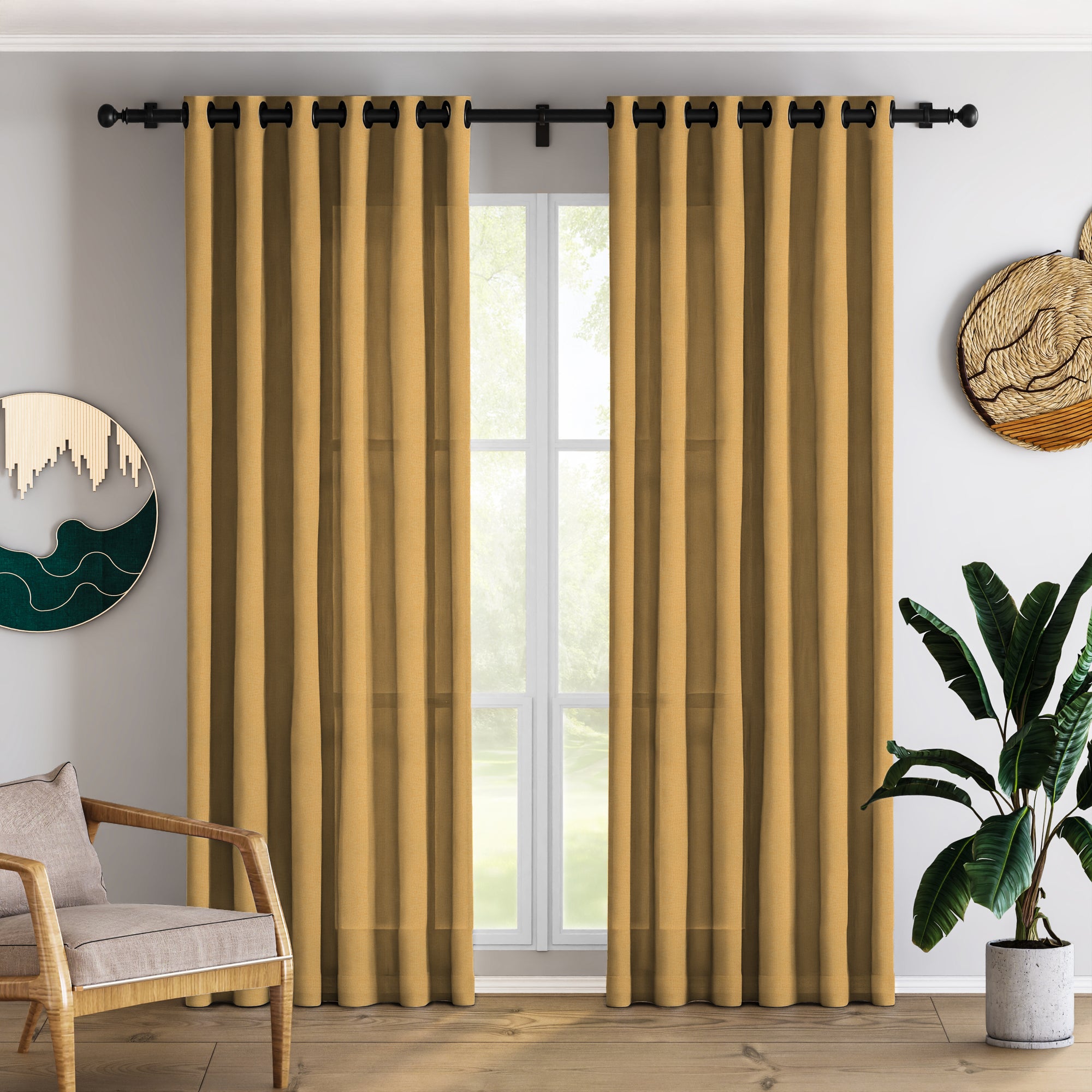 Harvest Gold Linen Curtains