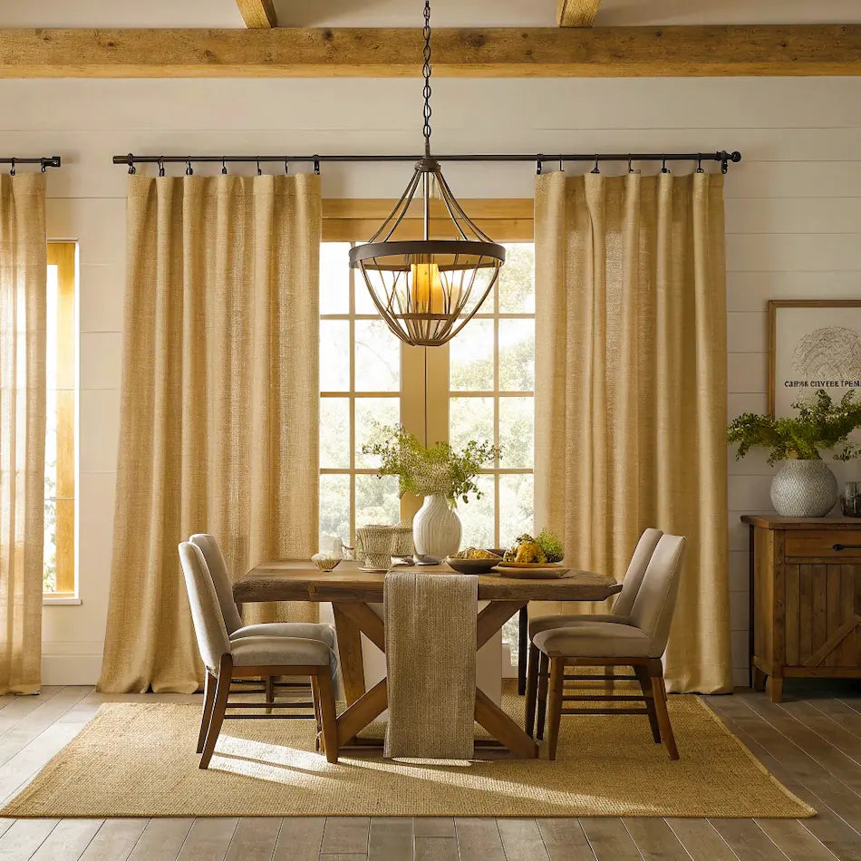 Harvest Gold Linen Curtains
