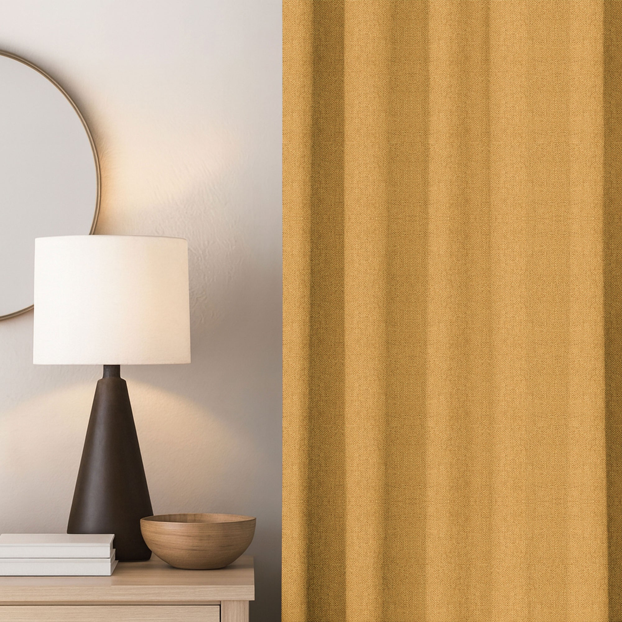 Harvest Gold Linen Curtains