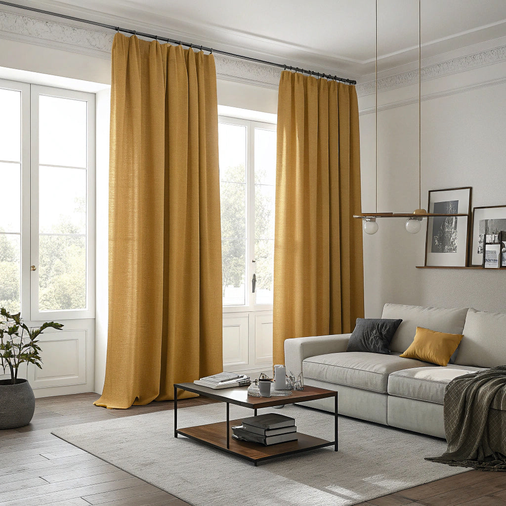 Harvest Gold Linen Curtains