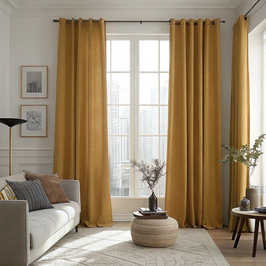 Harvest Gold Linen Curtains