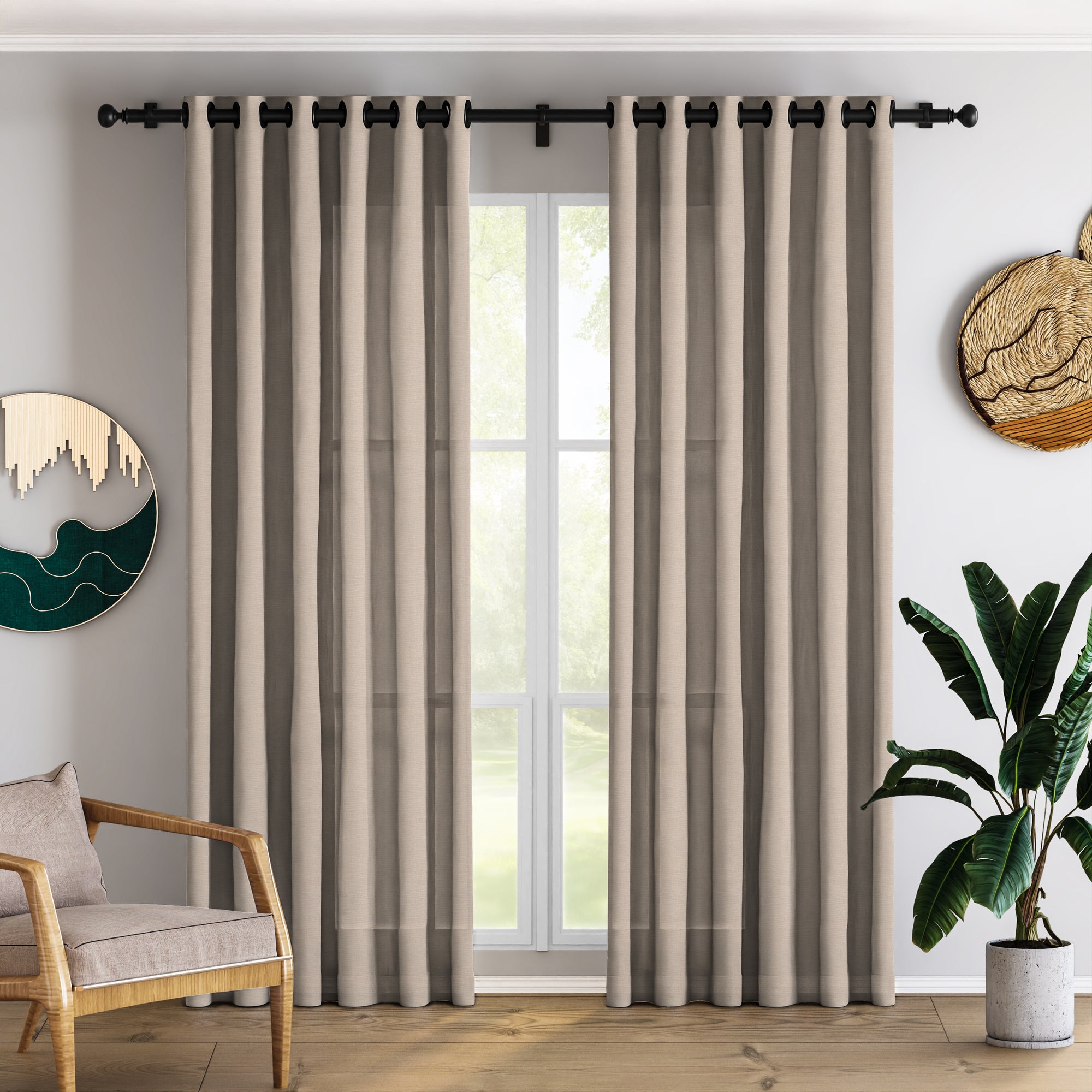 Warm Gray Linen Curtains