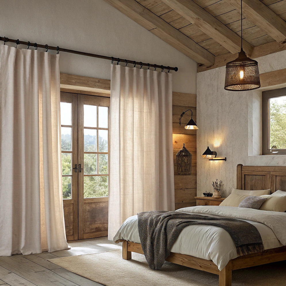 Warm Gray Linen Curtains