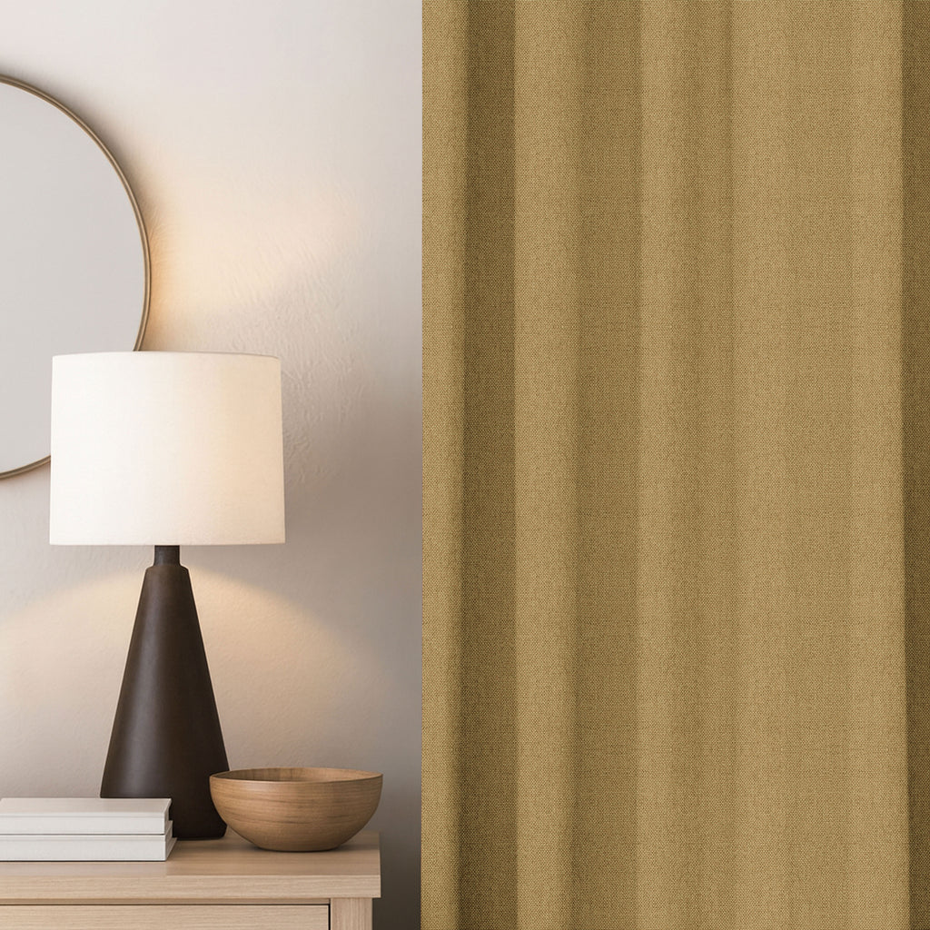 Dark Beige Linen Curtains