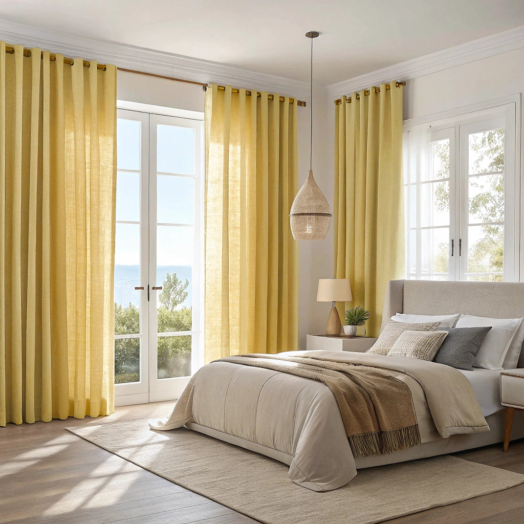 Sand Brown Linen Curtains