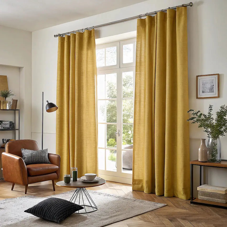 Sand Brown Linen Curtains