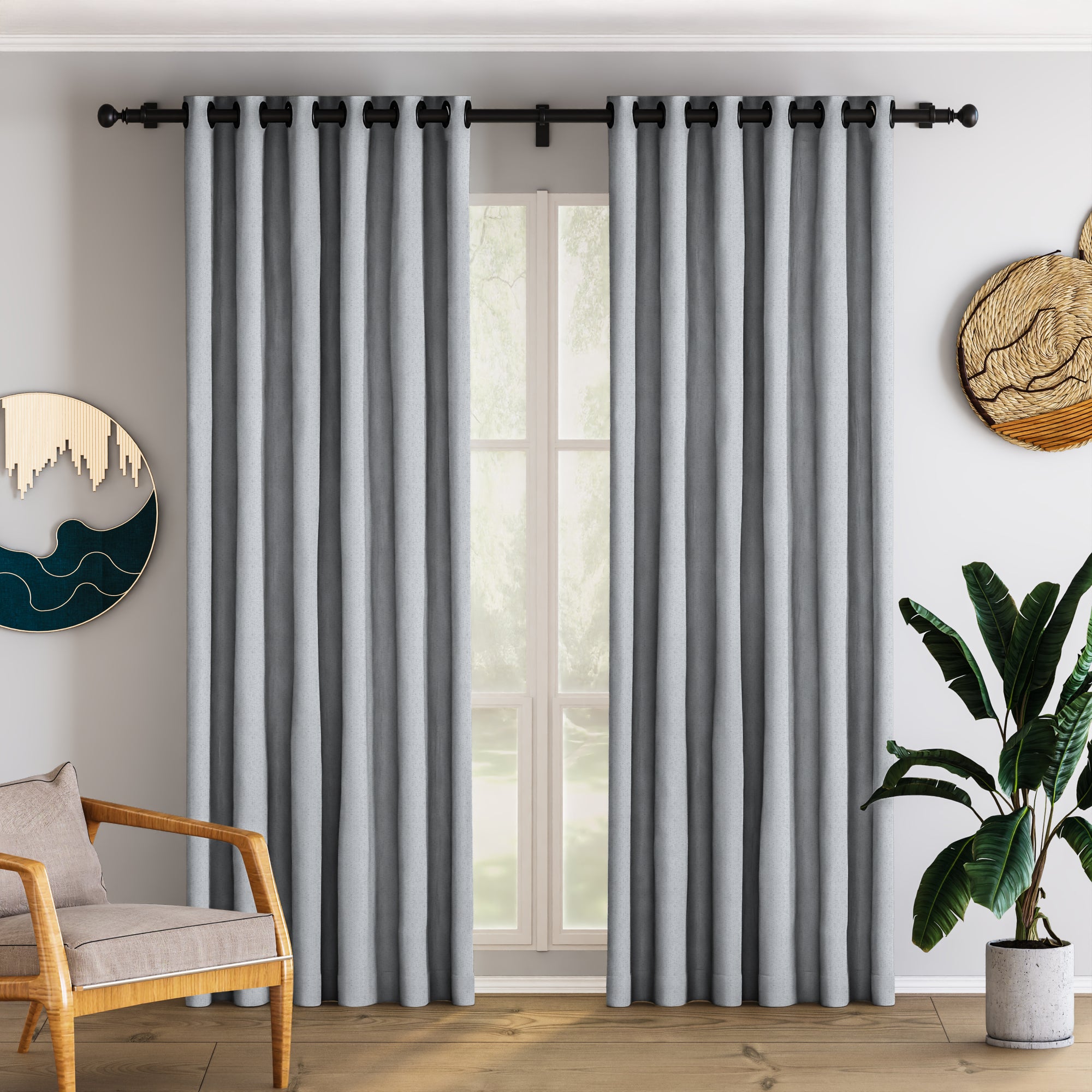 White Ash Blackout Curtain