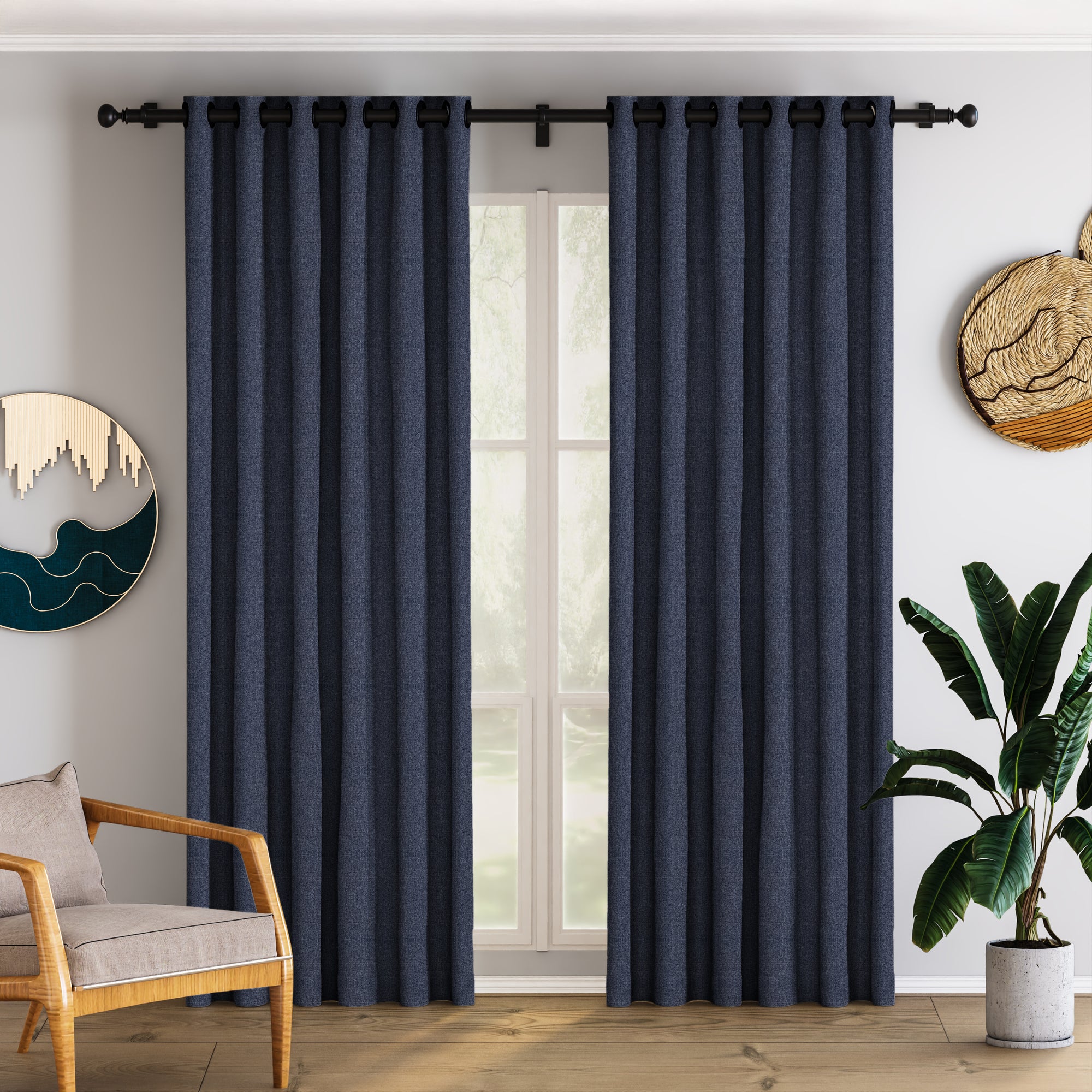 Blue Blackout Curtain