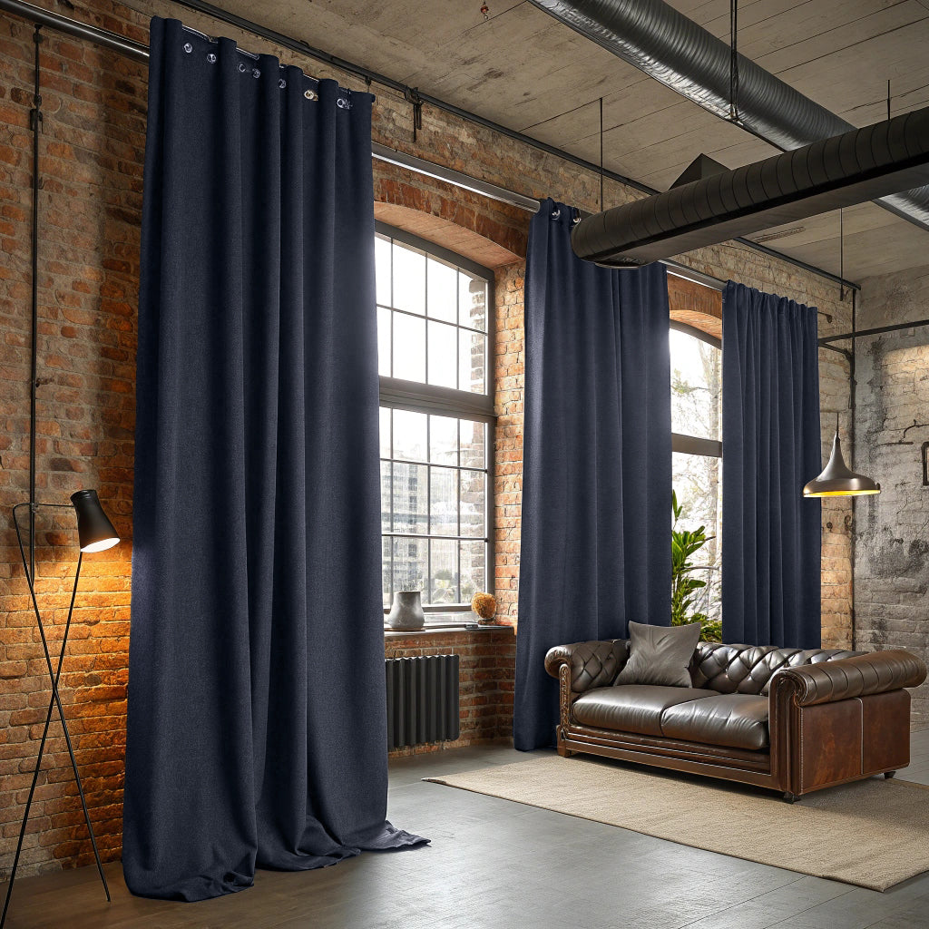 Blue Blackout Curtain
