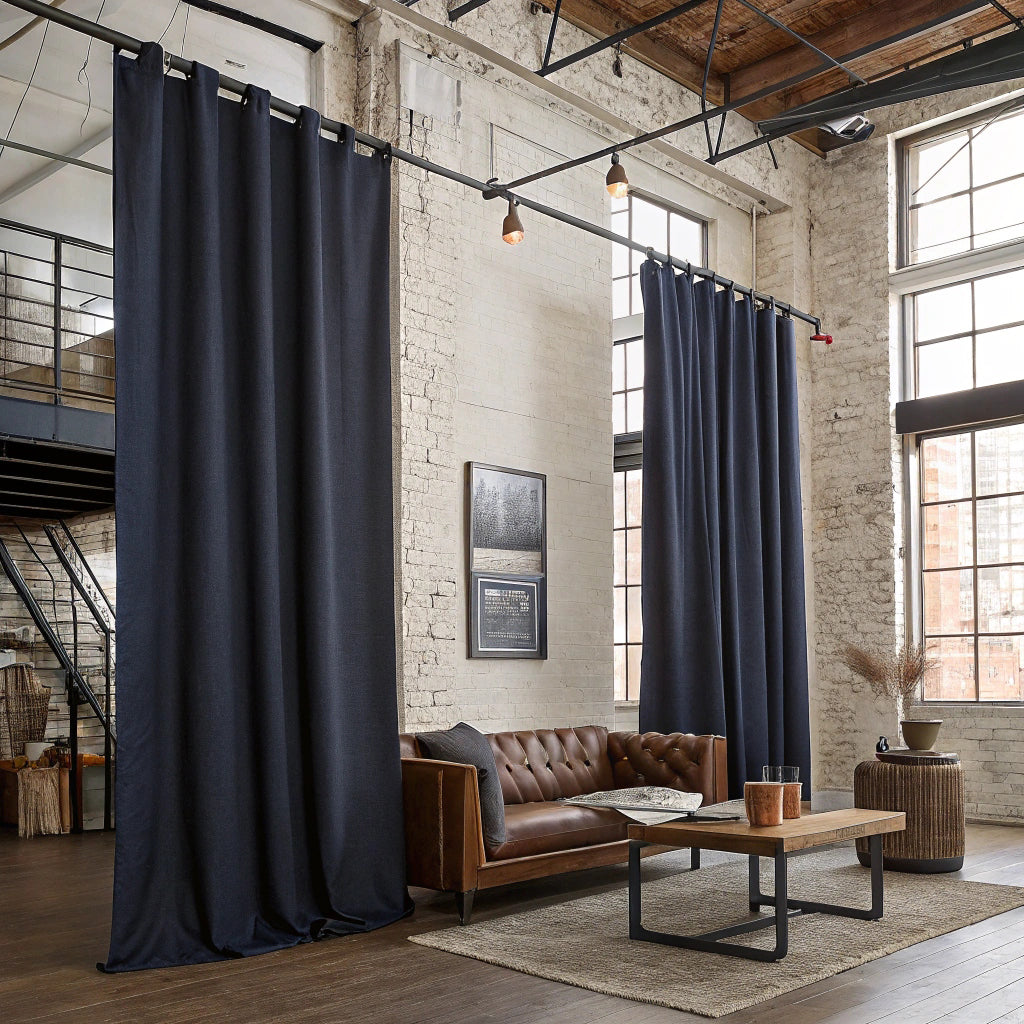 Blue Blackout Curtain