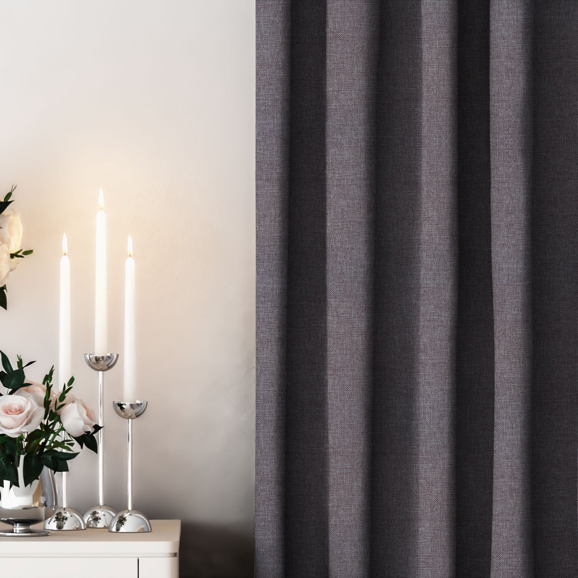 Dark Grey Blackout Curtain