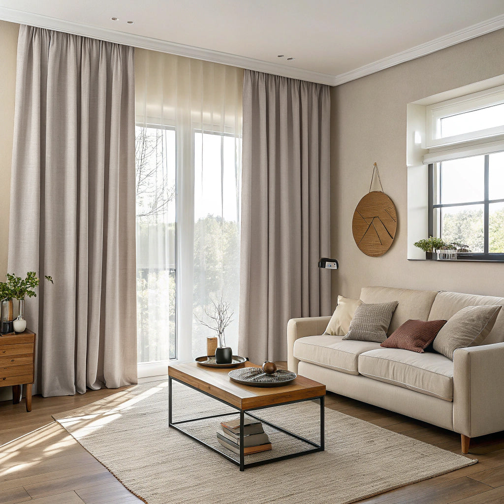 Beige Blackout Curtain