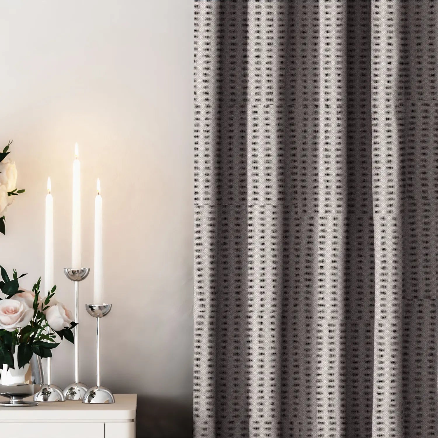 Beige Blackout Curtain