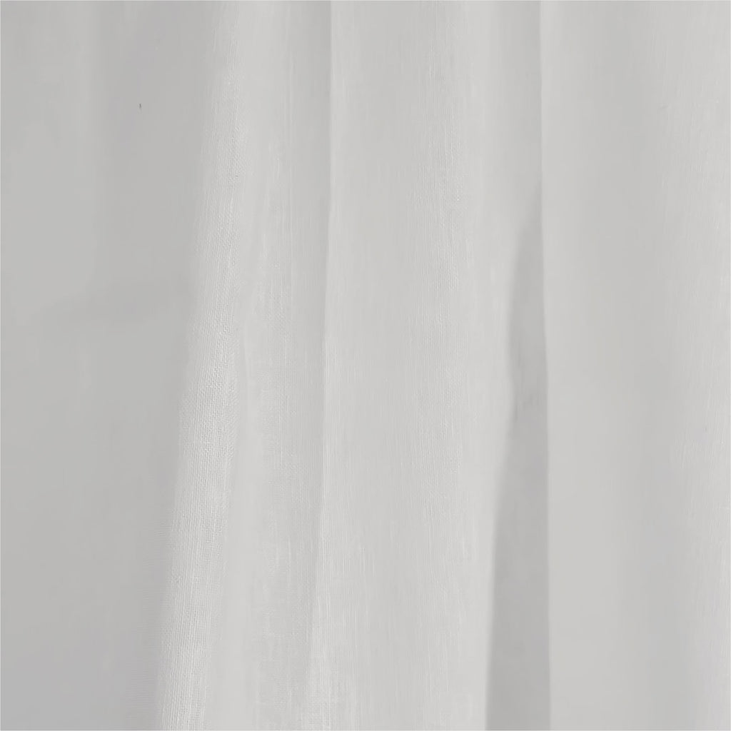 White Semi Sheer Curtains