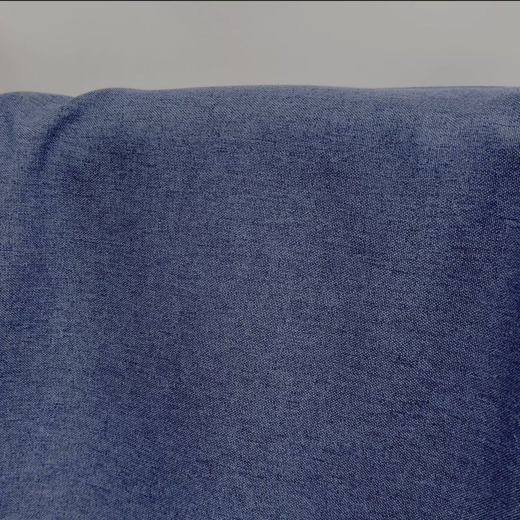 Dark Blue Grey Linen Curtains